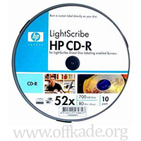 HP LightScribe CD-R 52X فضای خالی قابل چاپ دیسک رسانه قابل چاپ 700MB 80min